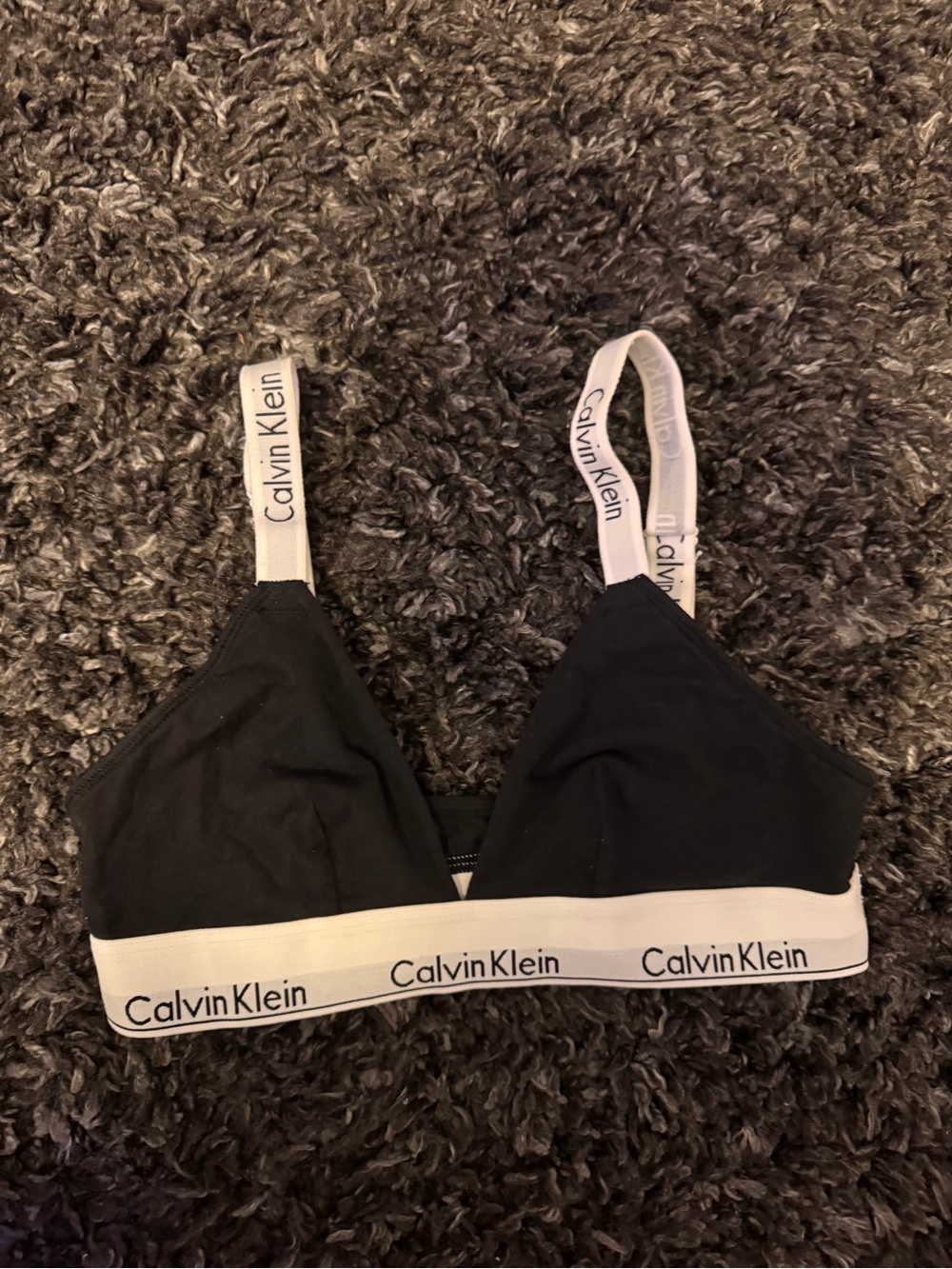 Calvin Klein Black and White Logo Bralette